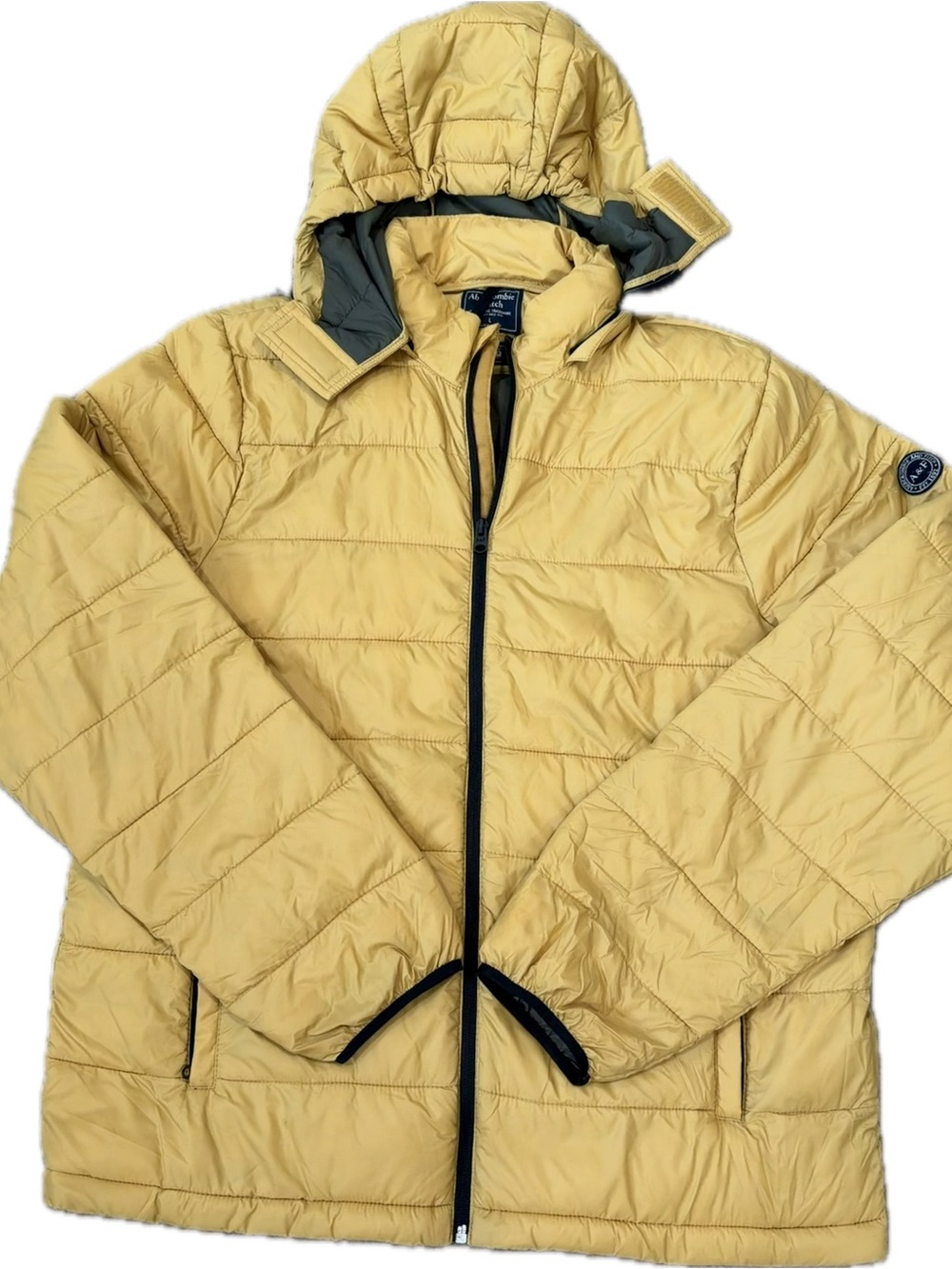 Abercrombie & Fitch Packable Puffer Jacket with Removable Hood